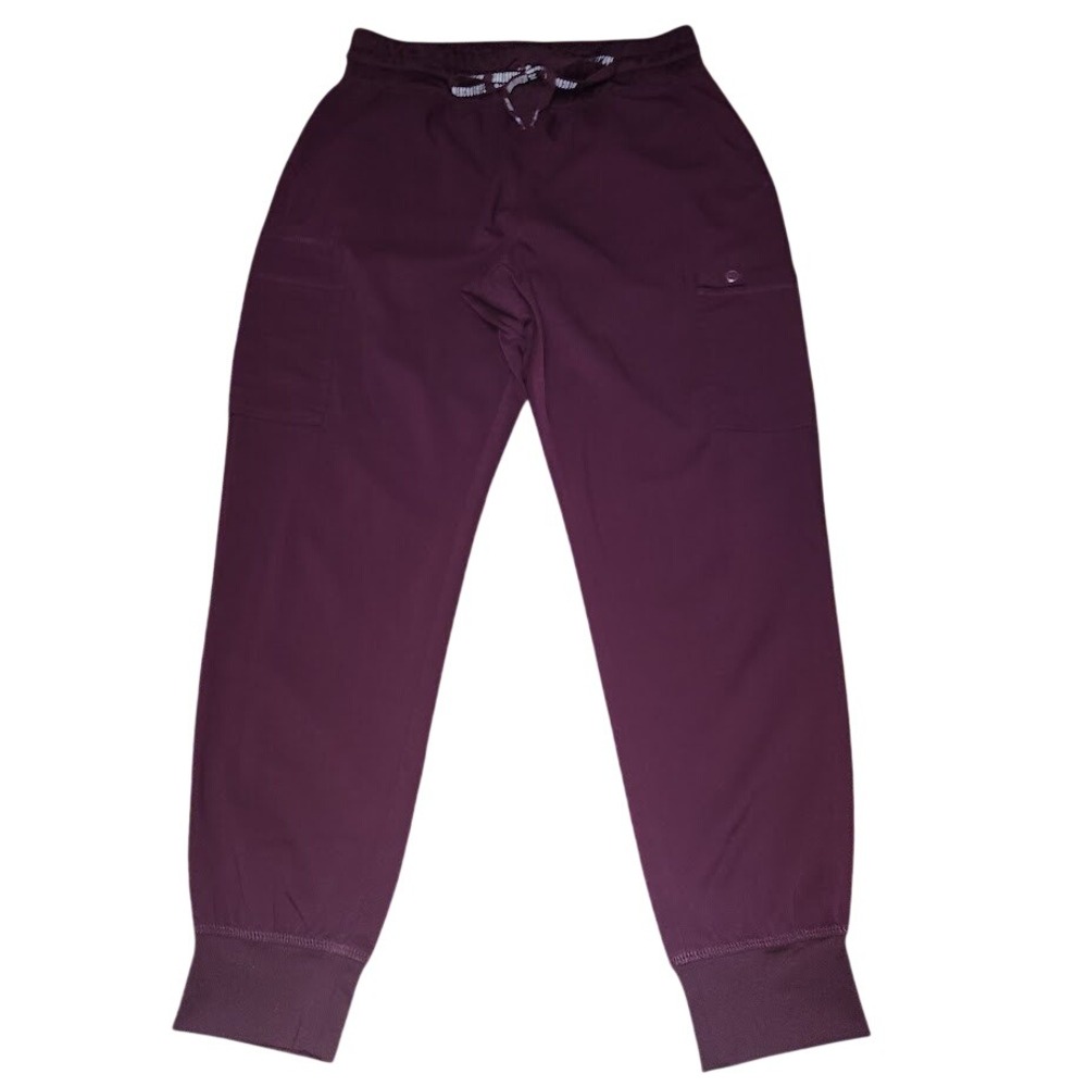 Med Couture Touch Jogger Scrub Pants Plum Purple Cargo Drawstring Medium 761